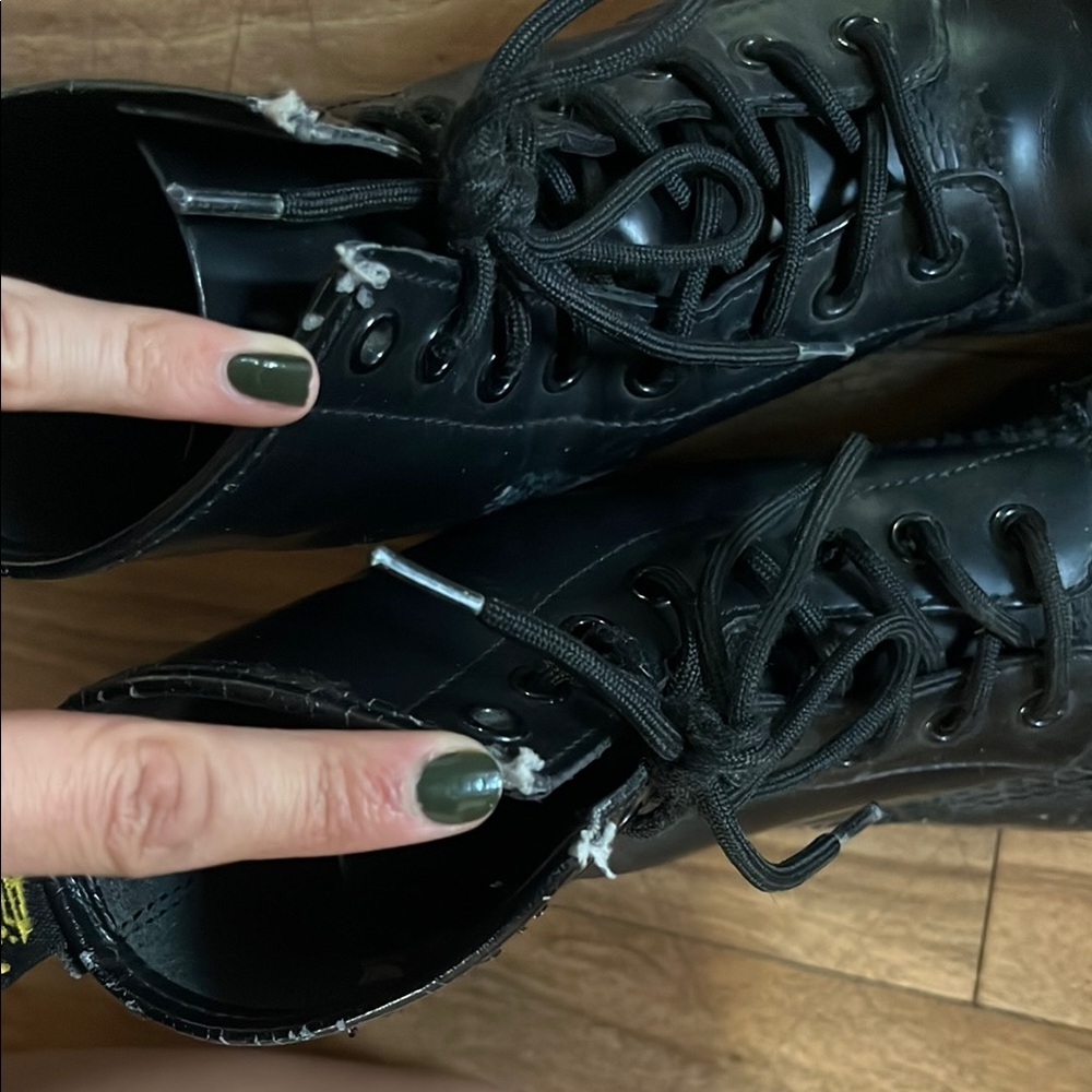 Vintage Dr. Martens Black Leather Boots - Picture 7 of 8